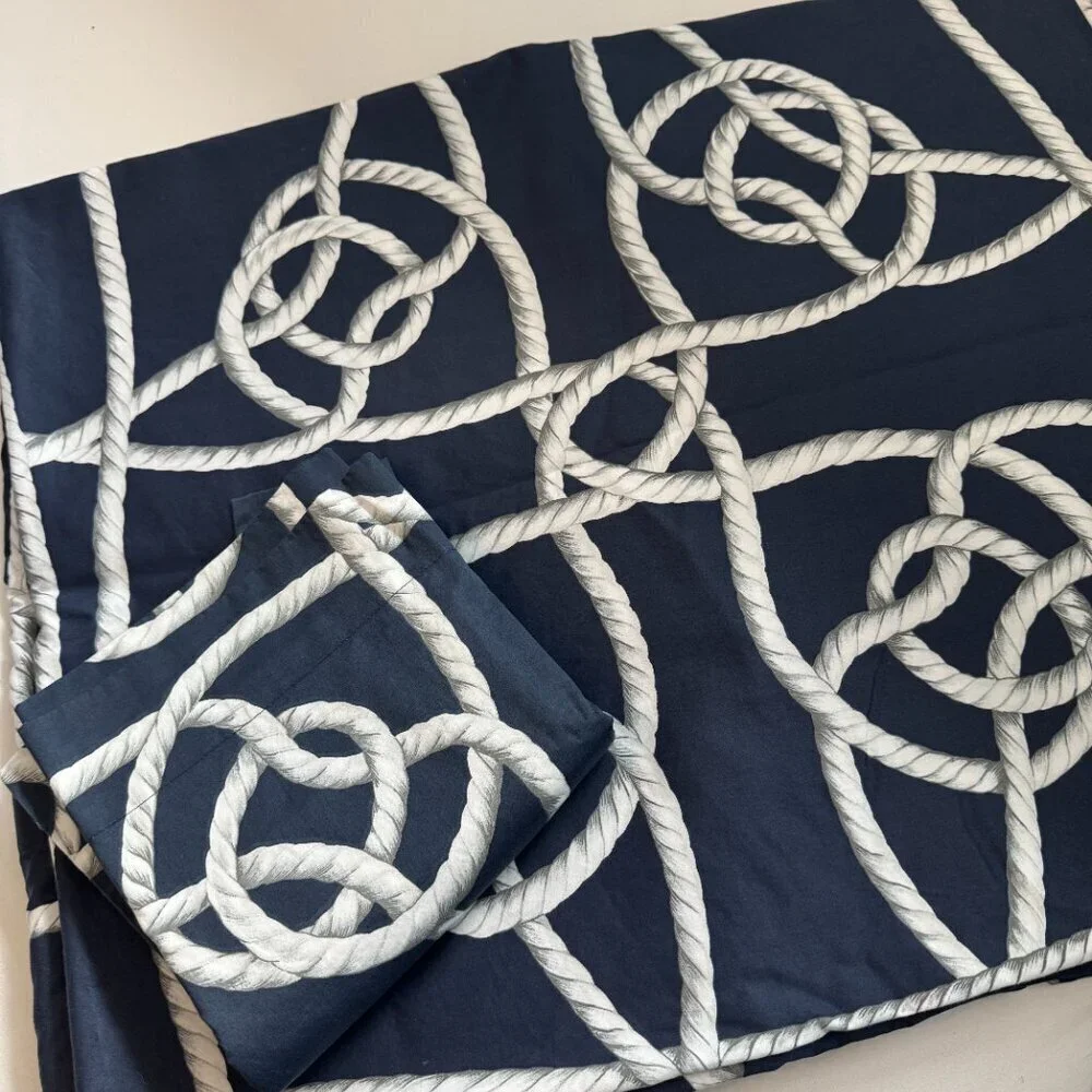 Nautical! Williams Sonoma Home Rope King Duvet Cover & Euro Sham